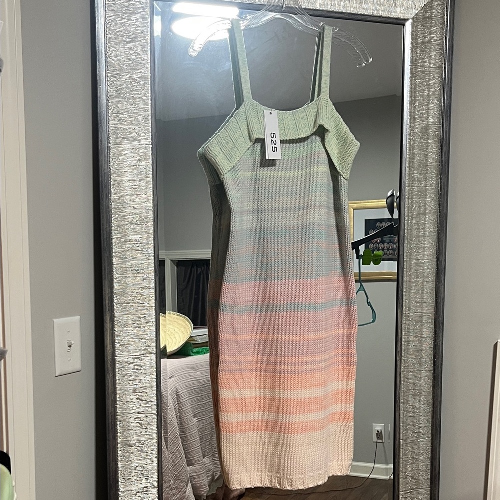 525 America Pastel Knit Midi Dress